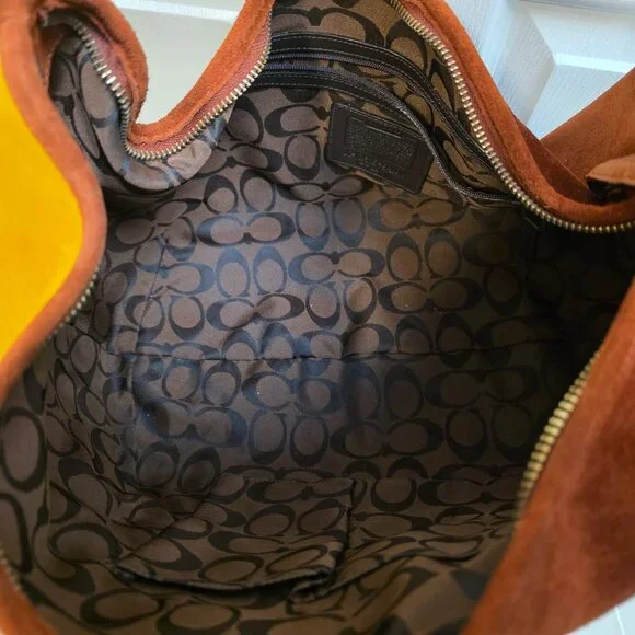 Ultra Rare numbered 2003 Coach Suede Hobo (177 of 300) 9498 Italian Y2K Handbag! - Picture 6 of 10